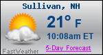 Weather Forecast for Sullivan, NH
