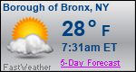 Weather Forecast for Borough of Bronx, NY