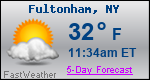 Weather Forecast for Fultonham, NY