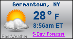 Weather Forecast for Germantown, NY