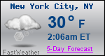 Weather Forecast for New York, NY