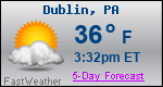 Weather Forecast for Dublin, PA