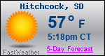 Weather Forecast for Hitchcock, SD