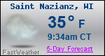 Weather Forecast for Saint Nazianz, WI