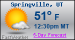 Weather Forecast for Springville, UT