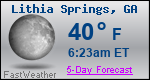 Weather Forecast for Lithia Springs, GA