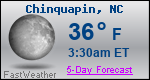 Weather Forecast for Chinquapin, NC
