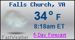 Weather Forecast for Falls Church, VA