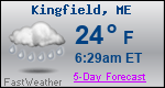 Weather Forecast for Kingfield, ME