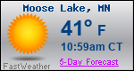 Weather Forecast for Moose Lake, MN