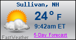 Weather Forecast for Sullivan, NH