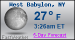 Weather Forecast for West Babylon, NY