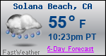Weather Forecast for Solana Beach, CA