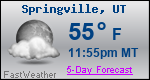 Weather Forecast for Springville, UT
