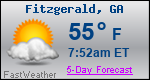 Weather Forecast for Fitzgerald, GA
