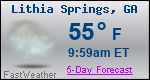 Weather Forecast for Lithia Springs, GA