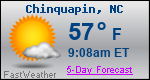 Weather Forecast for Chinquapin, NC