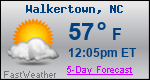 Weather Forecast for Walkertown, NC