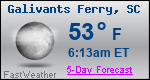 Weather Forecast for Galivants Ferry, SC