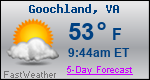 Weather Forecast for Goochland, VA