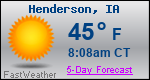 Weather Forecast for Henderson, IA