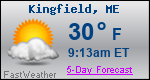 Weather Forecast for Kingfield, ME