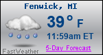 Weather Forecast for Fenwick, MI