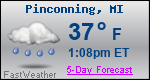 Weather Forecast for Pinconning, MI