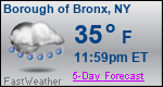 Weather Forecast for Borough of Bronx, NY