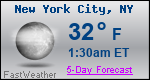 Weather Forecast for New York, NY