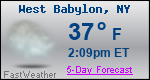 Weather Forecast for West Babylon, NY