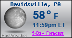 Weather Forecast for Davidsville, PA