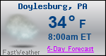 Weather Forecast for Doylesburg, PA
