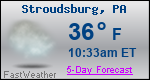 Weather Forecast for Stroudsburg, PA