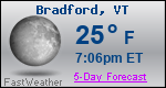 Weather Forecast for Bradford, VT