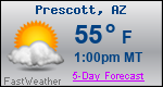 Weather Forecast for Prescott, AZ
