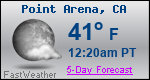 Weather Forecast for Point Arena, CA