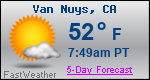 Weather Forecast for Van Nuys, CA