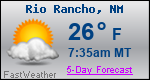 Weather Forecast for Rio Rancho, NM