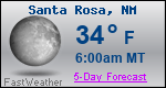 Weather Forecast for Santa Rosa, NM