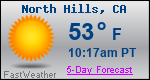 Weather Forecast for North Hills, CA