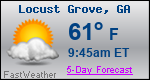 Weather Forecast for Locust Grove, GA