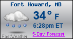 Weather Forecast for Fort Howard, MD
