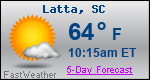 Weather Forecast for Latta, SC