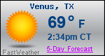 Weather Forecast for Venus, TX