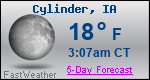 Weather Forecast for Cylinder, IA