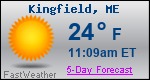 Weather Forecast for Kingfield, ME