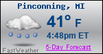 Weather Forecast for Pinconning, MI