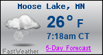 Weather Forecast for Moose Lake, MN