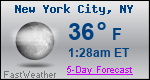 Weather Forecast for New York, NY